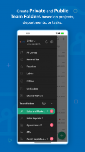 اسکرین شات 2 برنامه Zoho WorkDrive