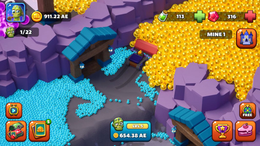 اسکرین شات 3 بازی Idle Zombie Miner: Gold Tycoon