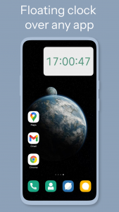 اسکرین شات 2 برنامه Floating Clock-Timer&Stopwatch
