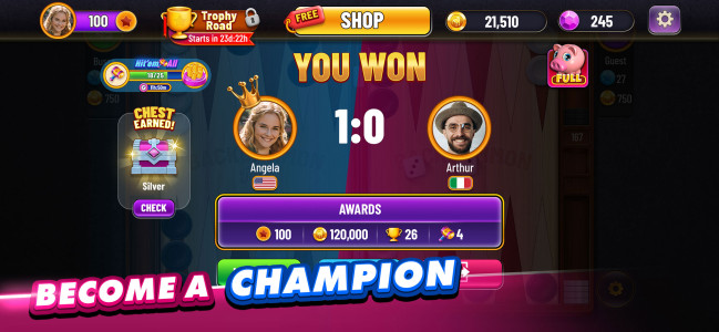 اسکرین شات 6 بازی Backgammon Plus - Board Game