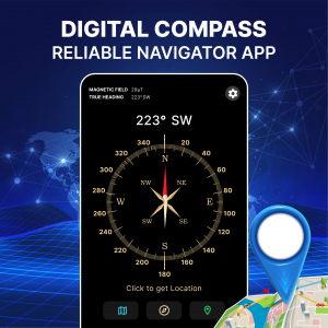 اسکرین شات برنامه Compass: Direction Compass 1