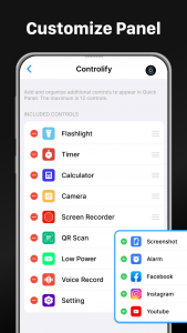 اسکرین شات 2 برنامه Central Control: Quick Setting