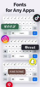اسکرین شات برنامه Fonts Art: Cute Keyboard Font 1