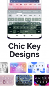 اسکرین شات 2 برنامه Fonts Art: Cute Keyboard Font