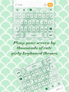 اسکرین شات برنامه Cool Geometry Girly Keyboard Themes for Girls 3