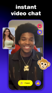 اسکرین شات برنامه Monkey - random video chat 1