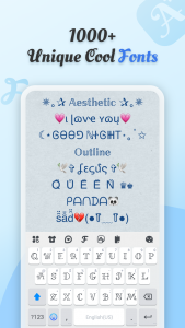 اسکرین شات برنامه Cool Fonts - Keyboard & Themes 2