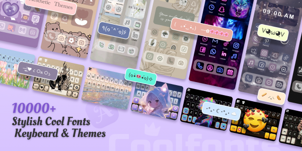 اسکرین شات 1 برنامه Cool Fonts - Keyboard & Themes