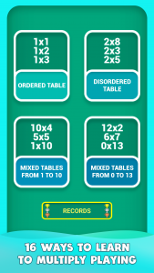 اسکرین شات برنامه Multiplication tables games 1