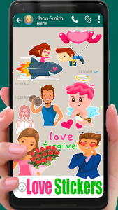 اسکرین شات برنامه WAStickerApps Love - Love Story Stickers 1