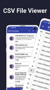 اسکرین شات 1 برنامه CSV File Viewer