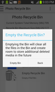 اسکرین شات 7 برنامه Photo Recycle Bin