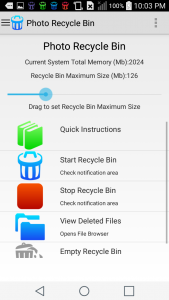 اسکرین شات 1 برنامه Photo Recycle Bin