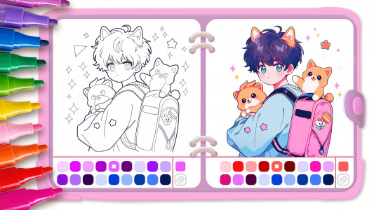 اسکرین شات 7 بازی Cute Drawing : Anime Color Fan
