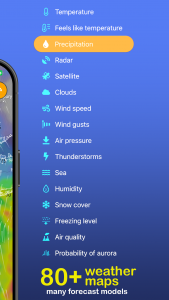 اسکرین شات برنامه Ventusky: Weather Maps & Radar 3