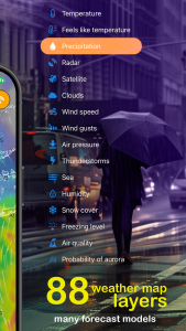 اسکرین شات برنامه Ventusky: Weather & Live Radar 4