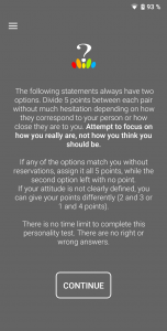 اسکرین شات برنامه 16 Types Personality Test 1