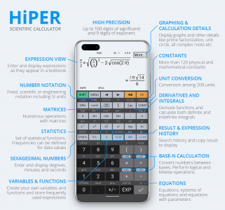 اسکرین شات برنامه HiPER Scientific Calculator 1