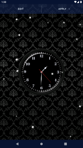 اسکرین شات 7 برنامه Black HD Clocks Live Wallpaper