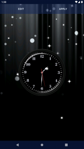 اسکرین شات برنامه Black HD Clocks Live Wallpaper 8