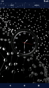 اسکرین شات برنامه Black HD Clocks Live Wallpaper 5