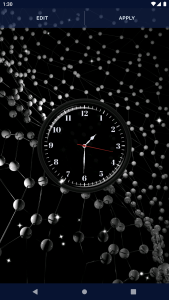 اسکرین شات 5 برنامه Black HD Clocks Live Wallpaper