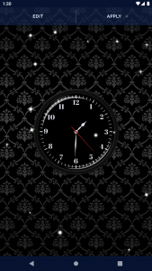 اسکرین شات برنامه Black HD Clocks Live Wallpaper 7