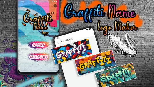 اسکرین شات 1 برنامه Graffiti Name Logo Maker