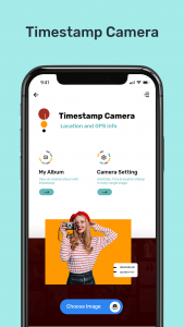 اسکرین شات 2 برنامه Timestamp Camera