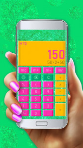 اسکرین شات برنامه Stylish Glitter Calculator 7