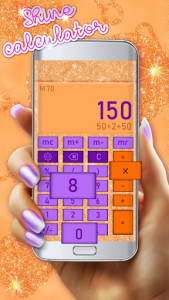 اسکرین شات برنامه Stylish Glitter Calculator 4