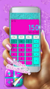 اسکرین شات برنامه Stylish Glitter Calculator 1
