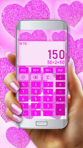 اسکرین شات برنامه Stylish Glitter Calculator 6