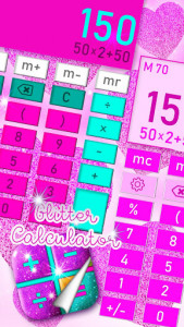 اسکرین شات برنامه Stylish Glitter Calculator 3