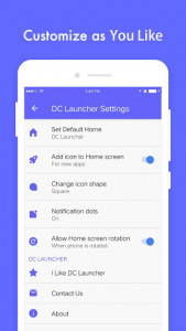 اسکرین شات برنامه DC Launcher - Android Oreo Style, Fast & Simple 5