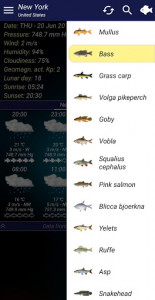 اسکرین شات برنامه Fishing forecast 2