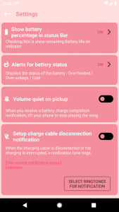 اسکرین شات برنامه Battery sound notification 4