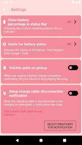 اسکرین شات 4 برنامه Battery sound notification