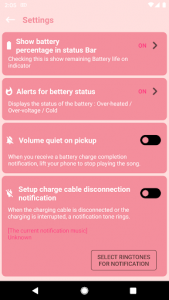 اسکرین شات برنامه Battery charge sound alert - peach 5