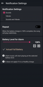 اسکرین شات برنامه Battery charge notification 5