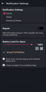اسکرین شات 5 برنامه Battery charge notification
