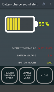 اسکرین شات برنامه Battery charge sound alert 2
