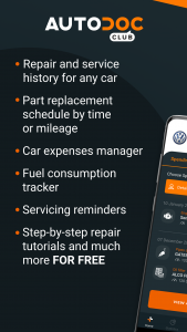 اسکرین شات برنامه AUTODOC CLUB - Car expenses, maintenance & repair 1