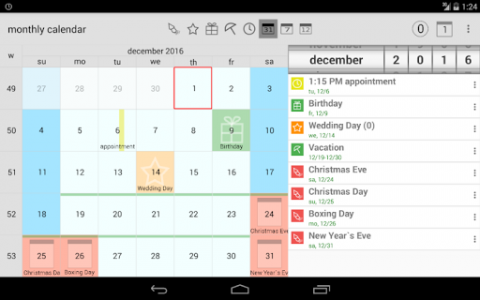 اسکرین شات برنامه Endless Calendar 8