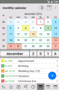 اسکرین شات برنامه Endless Calendar 1