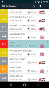 اسکرین شات برنامه EQInfo - Global Earthquakes 1
