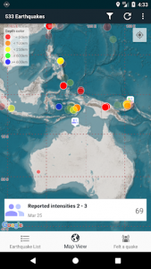 اسکرین شات برنامه EQInfo - Global Earthquakes 4