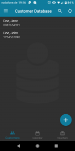 اسکرین شات 2 برنامه Customer Database