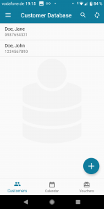 اسکرین شات 1 برنامه Customer Database