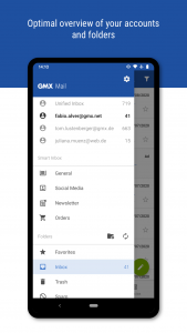 اسکرین شات برنامه GMX - Mail & Cloud 2